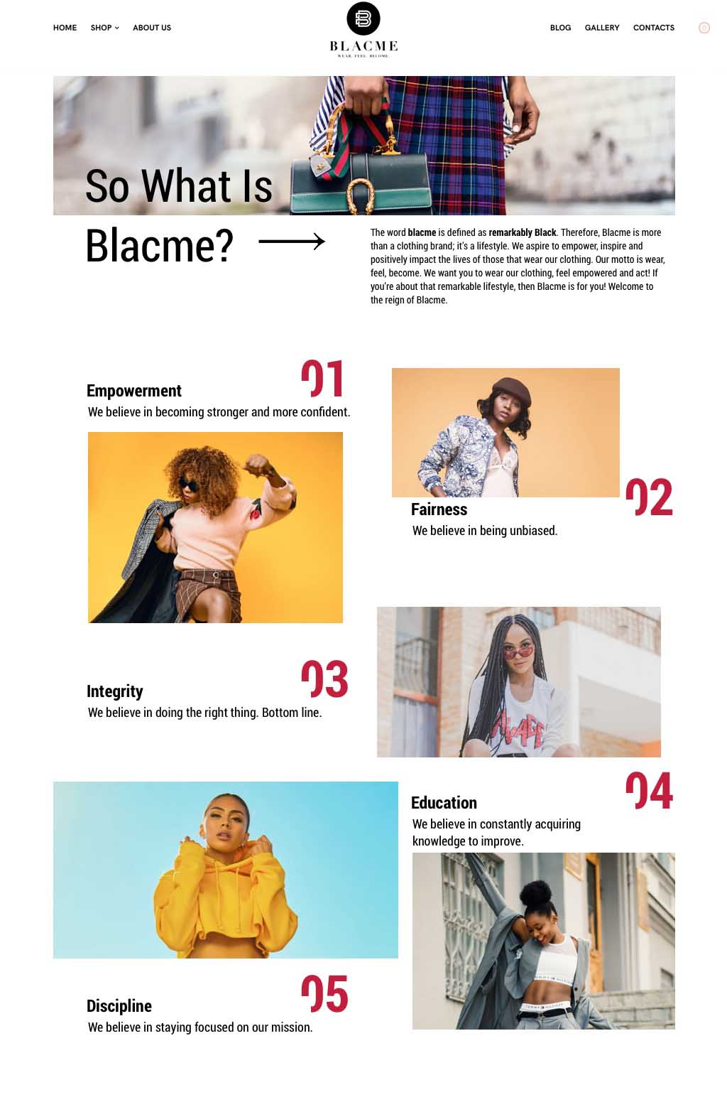 So what is Blacme. About page. By Katherine Delorme.